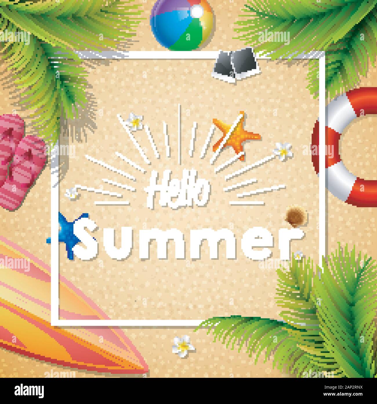 Summer beach background Stock Vector Image & Art - Alamy
