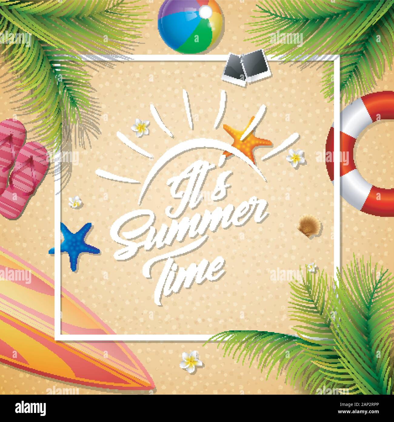 Summer beach background Stock Vector Image & Art - Alamy