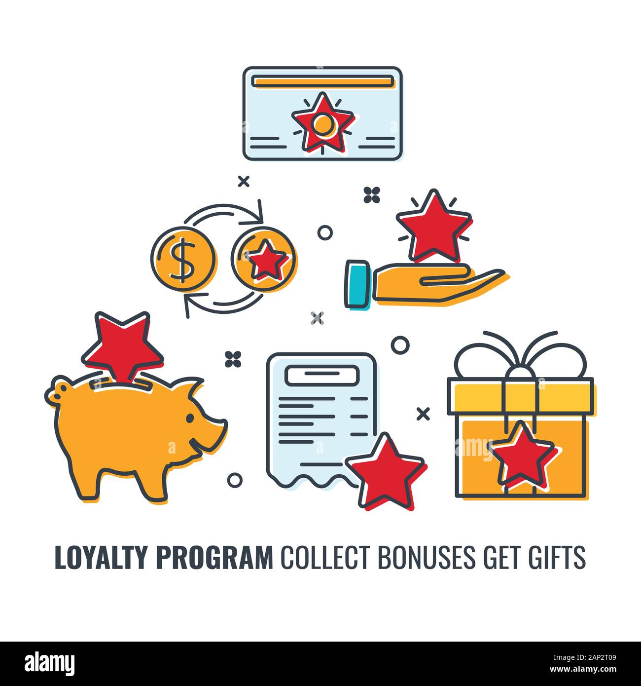Gift loyalty coin icon Cut Out Stock Images & Pictures - Alamy