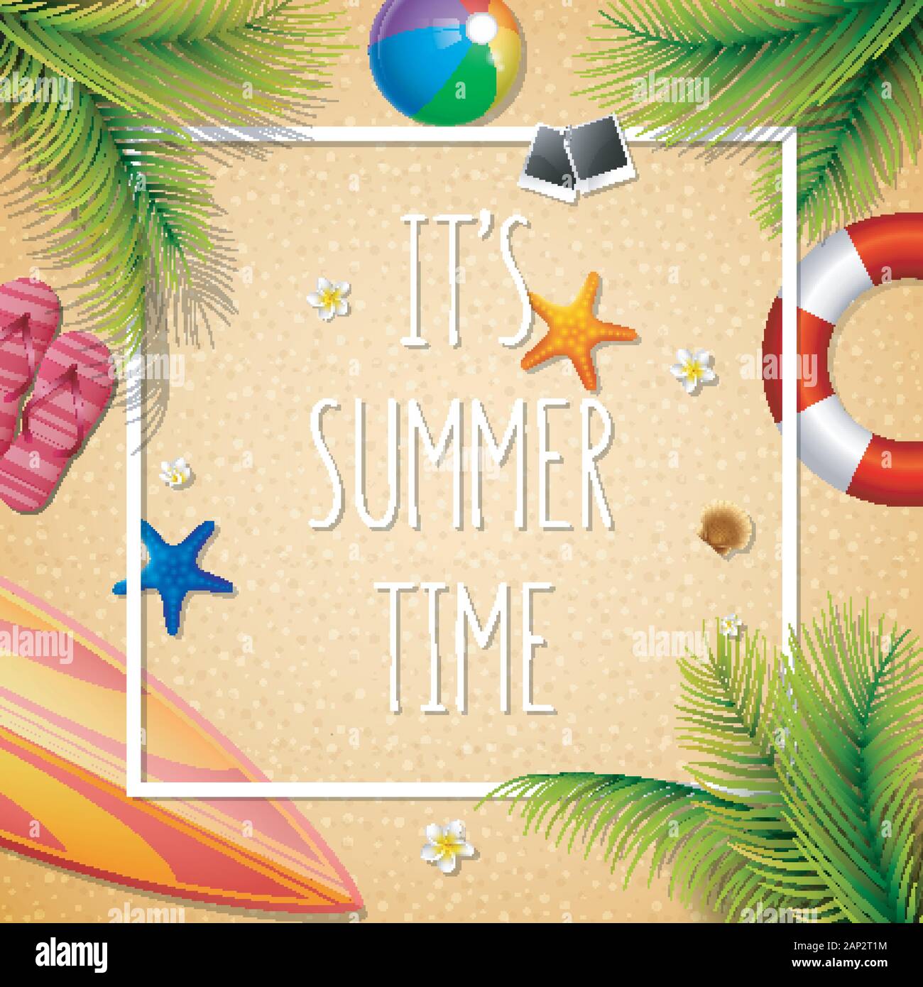 Summer beach background Stock Vector Image & Art - Alamy