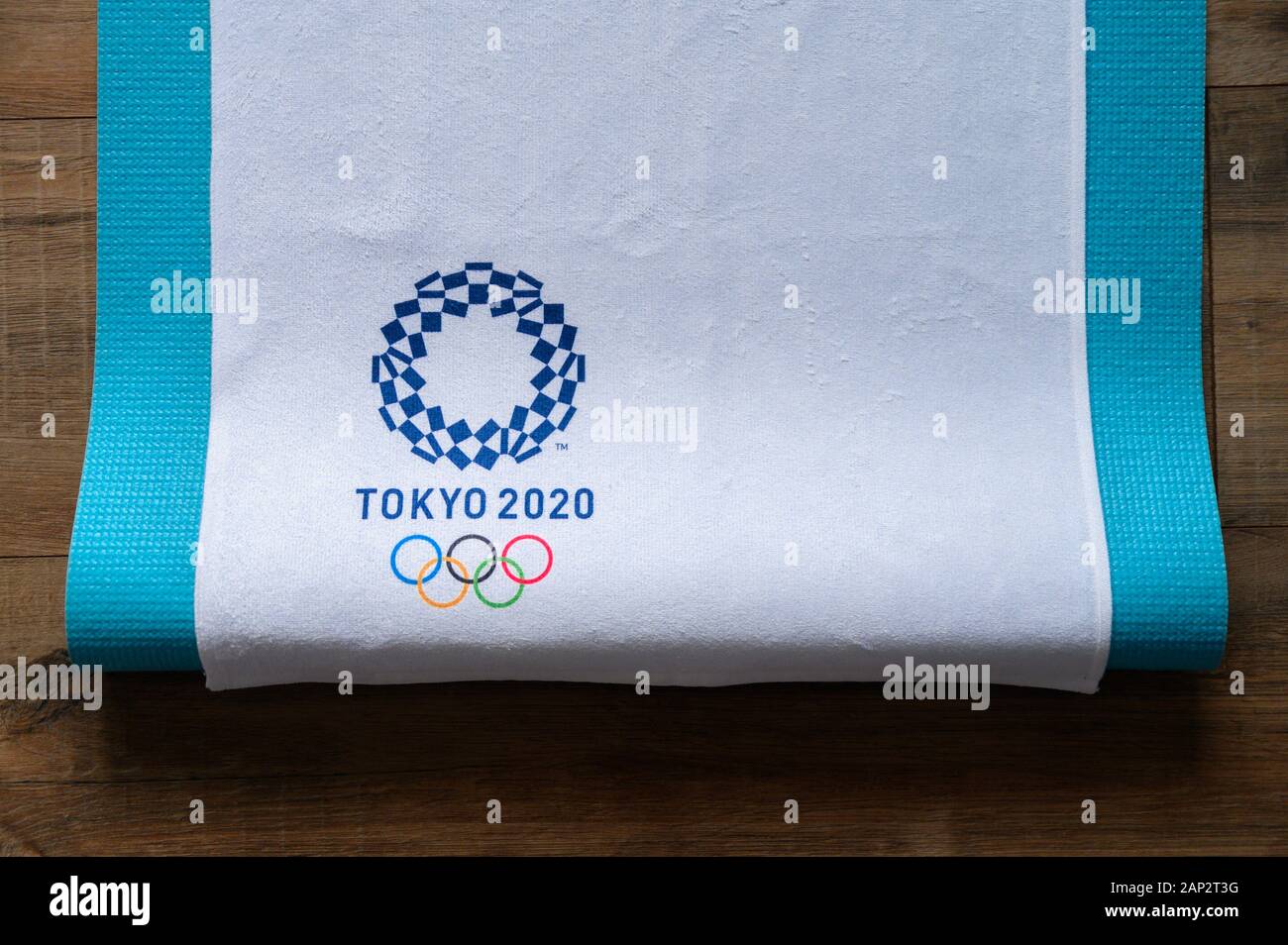 TOKYO, JAPAN, JANUARY. 20. 2020: Tokyo 2020, olympic summer game symbol, white background Stock Photo