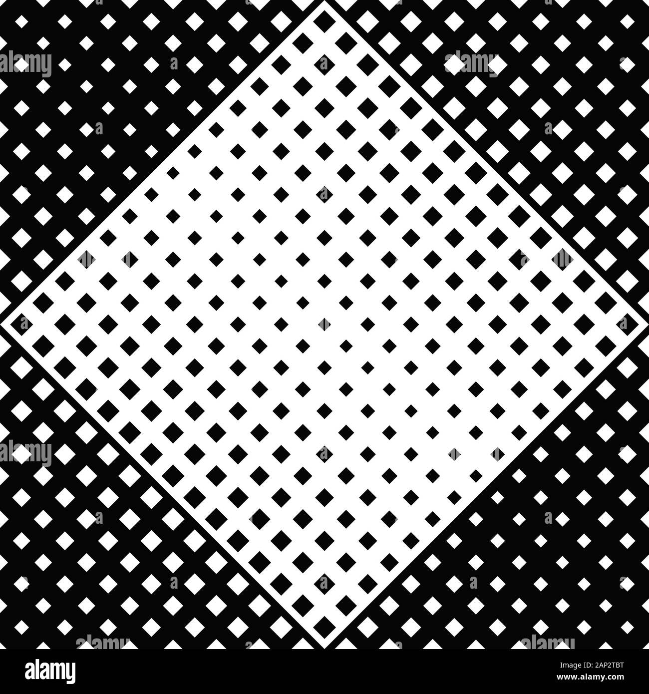 Seamless square pattern background - abstract black and white vector ...