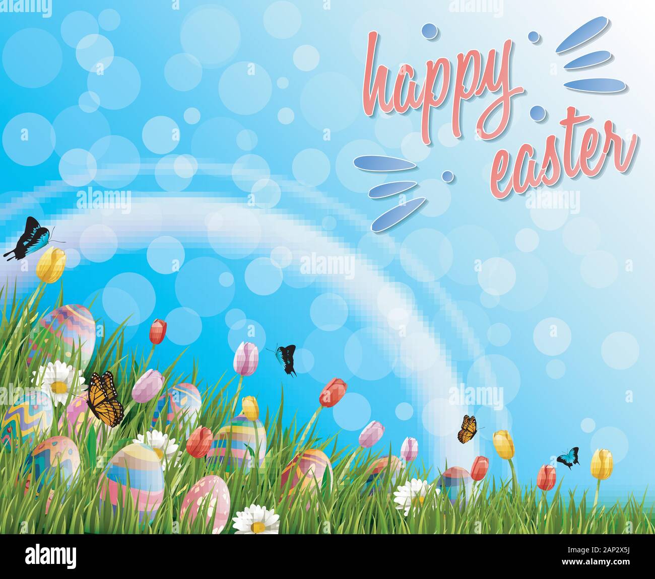 Beautiful nature background with easter egg Stock Vector Image & Art - Alamy