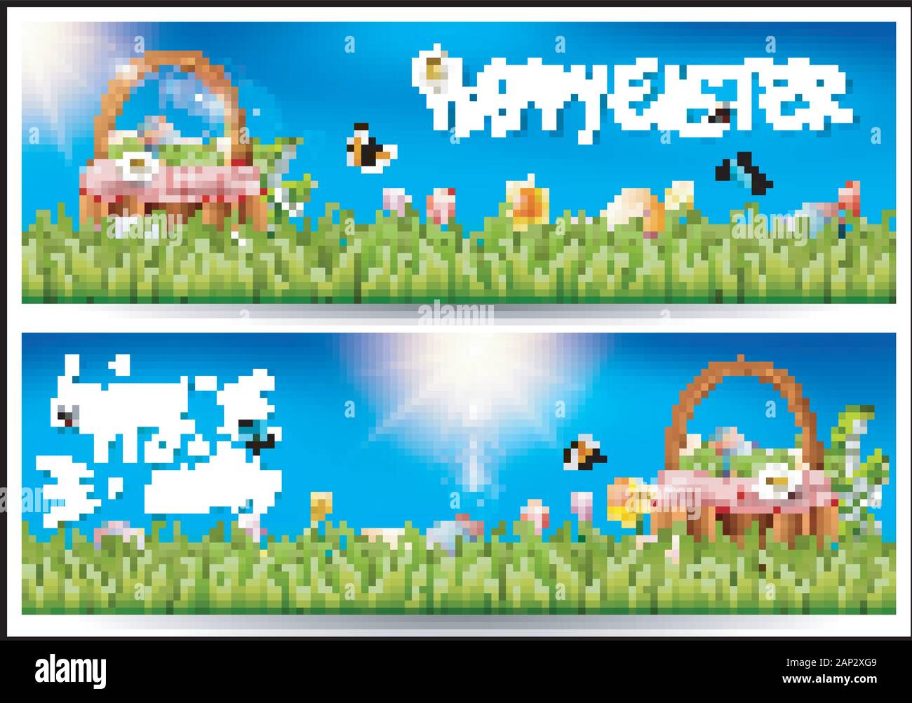 Beautiful nature background with easter egg Stock Vector Image & Art ...
