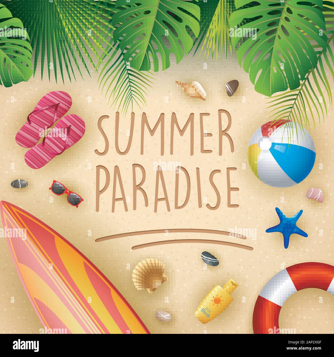 Tropical beach background Stock Vector Image & Art - Alamy