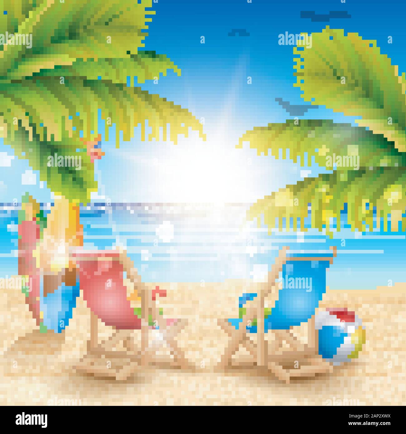 Beautiful summer beach background Stock Vector Image & Art - Alamy