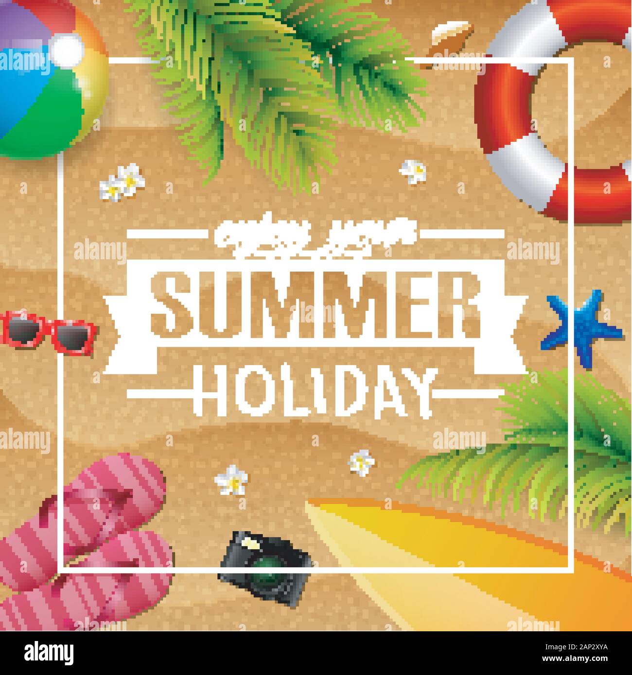 Summer beach background Stock Vector Image & Art - Alamy