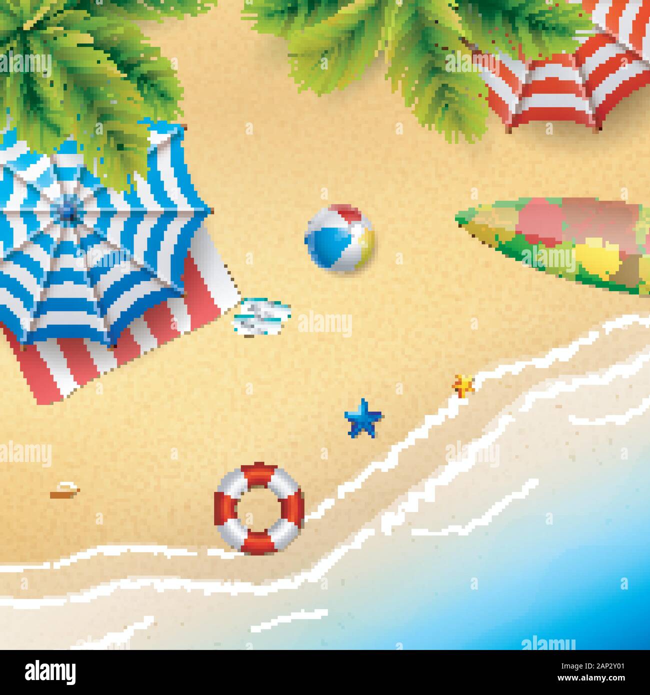 Summer beach background Stock Vector Image & Art - Alamy