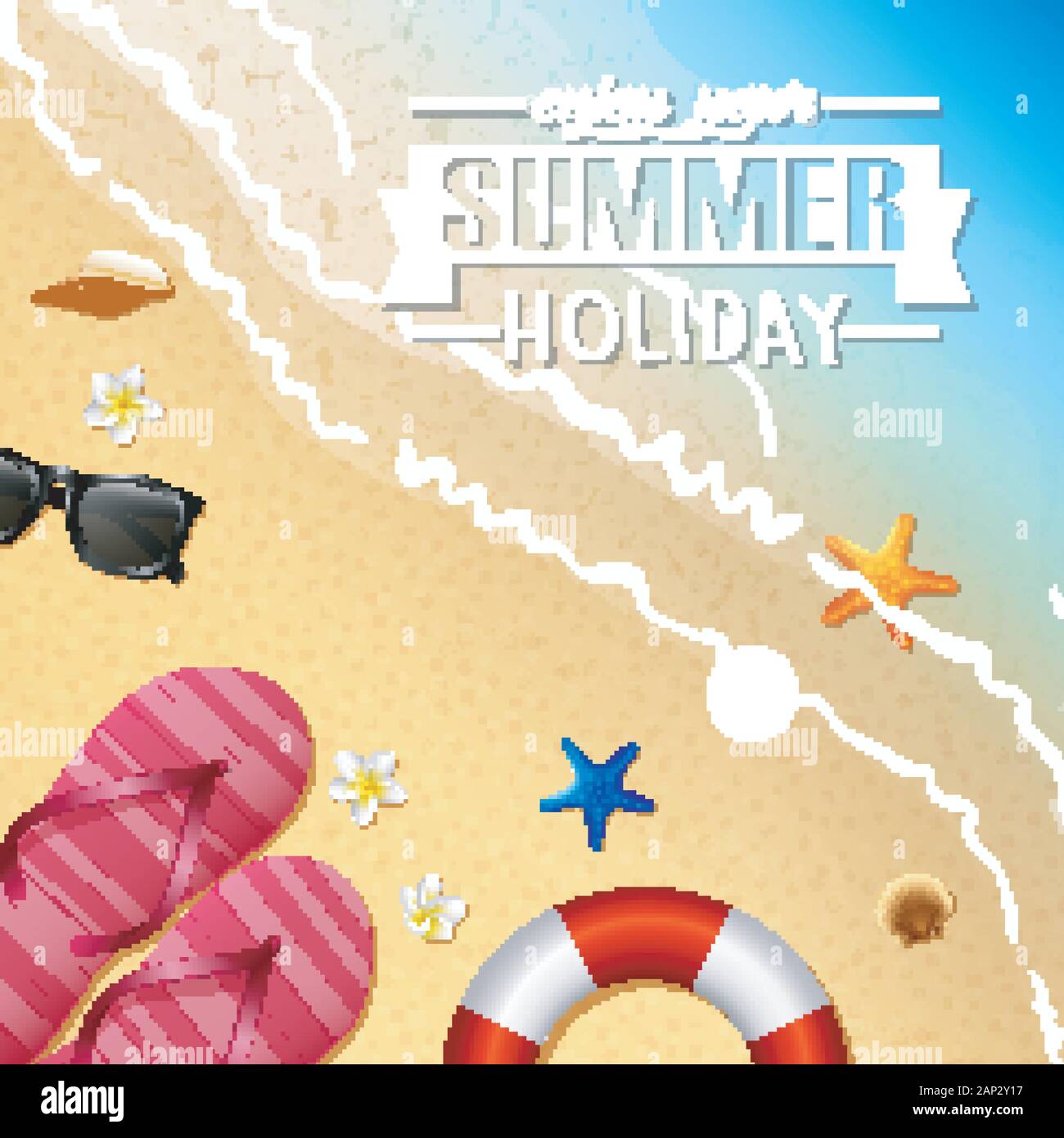 Summer beach background Stock Vector Image & Art - Alamy