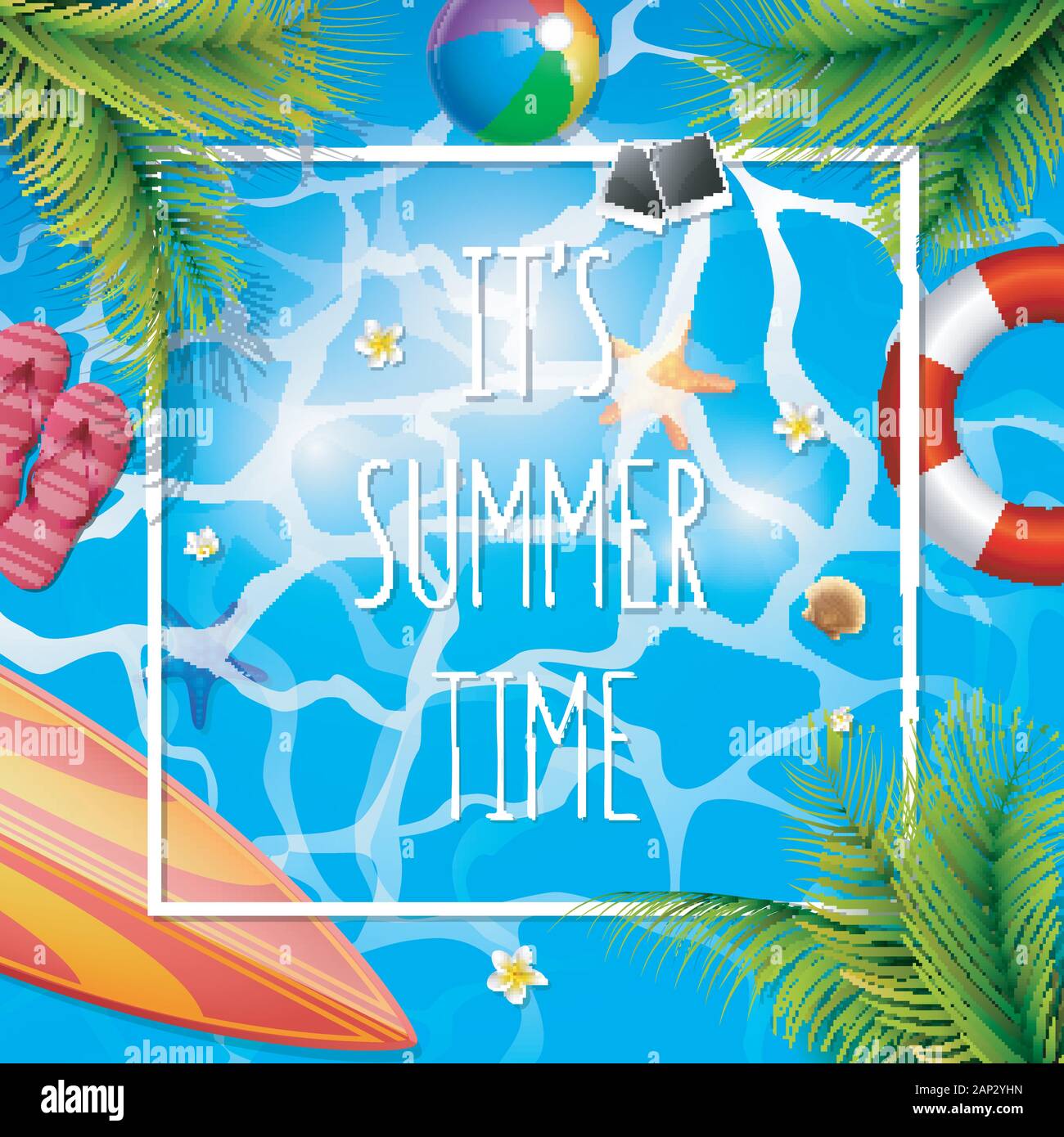 Summer beach background Stock Vector Image & Art - Alamy
