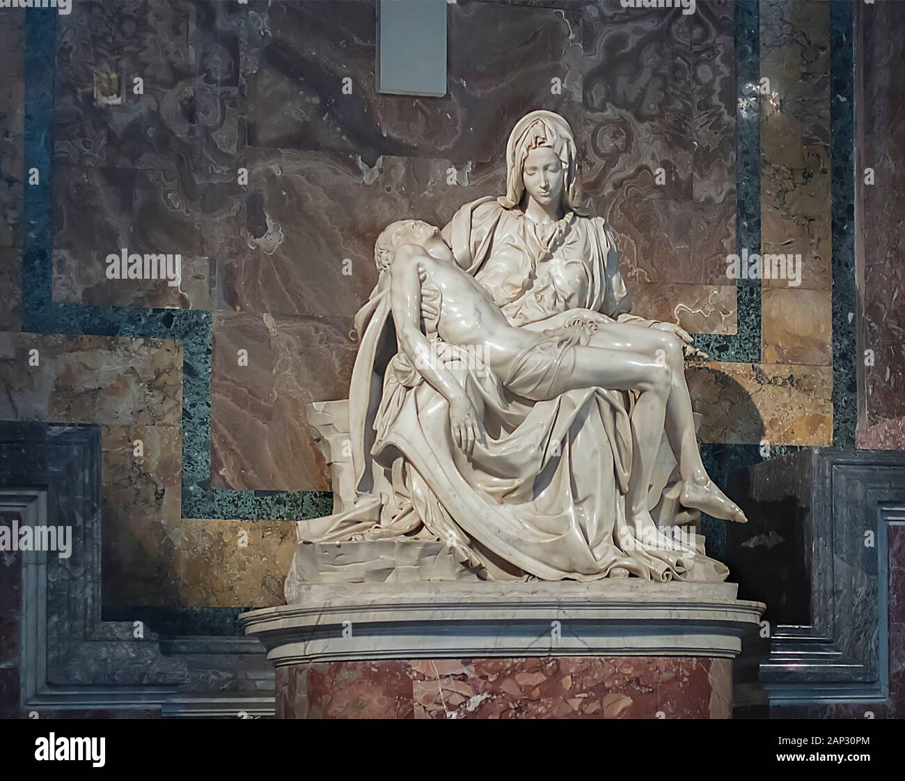 Michelangelo's Pieta in St Peter's Basilica, the Vatican Stock Photo
