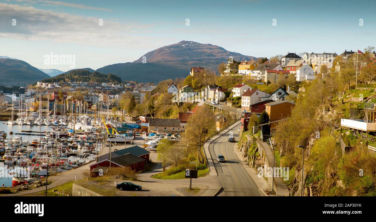 Panorama of Kristiansund town, Norway Stock Photo