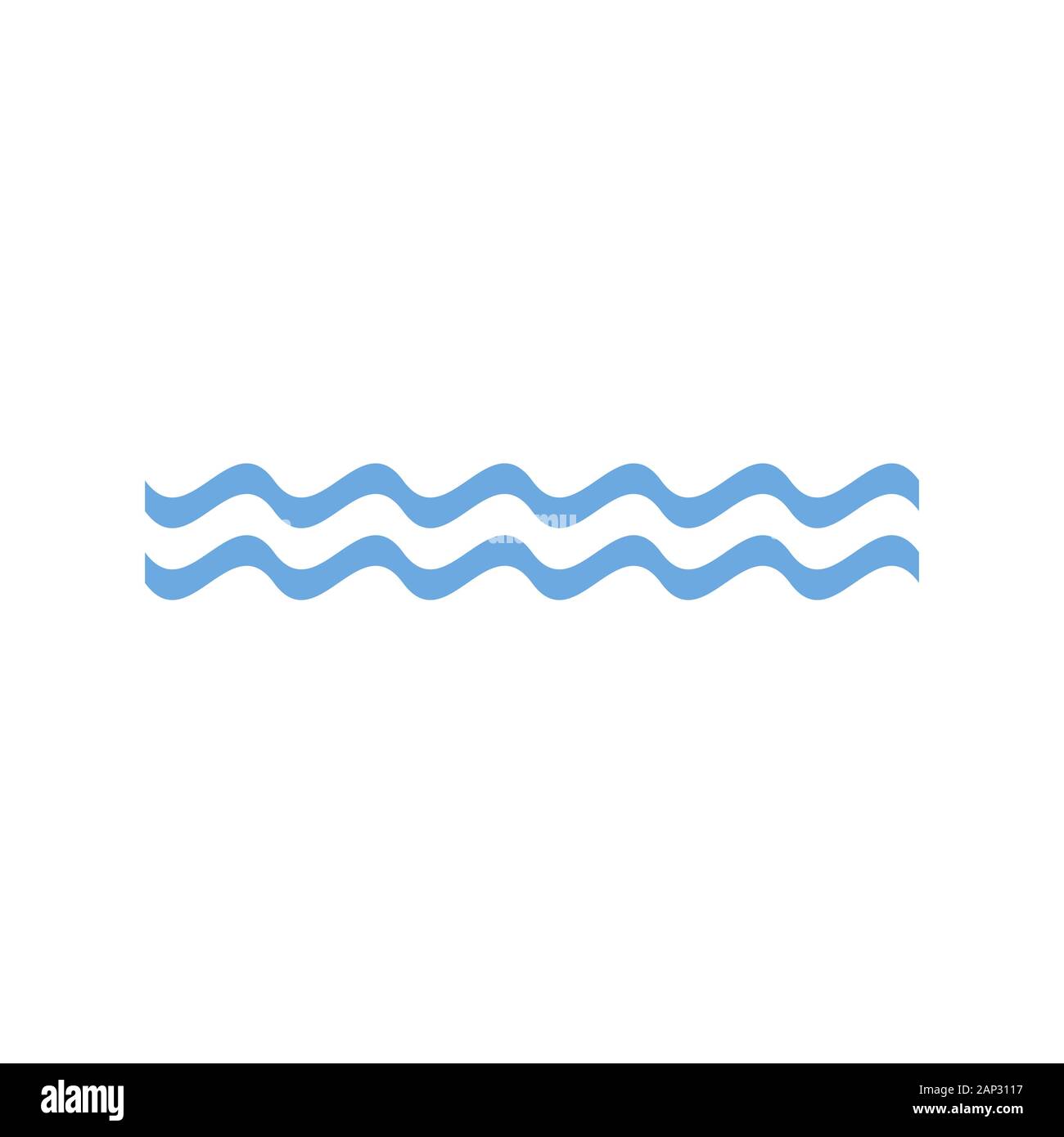 Waves icon isolated. Vector illustration. Blue waves sign in flat design  Stock Vector Image & Art - Alamy