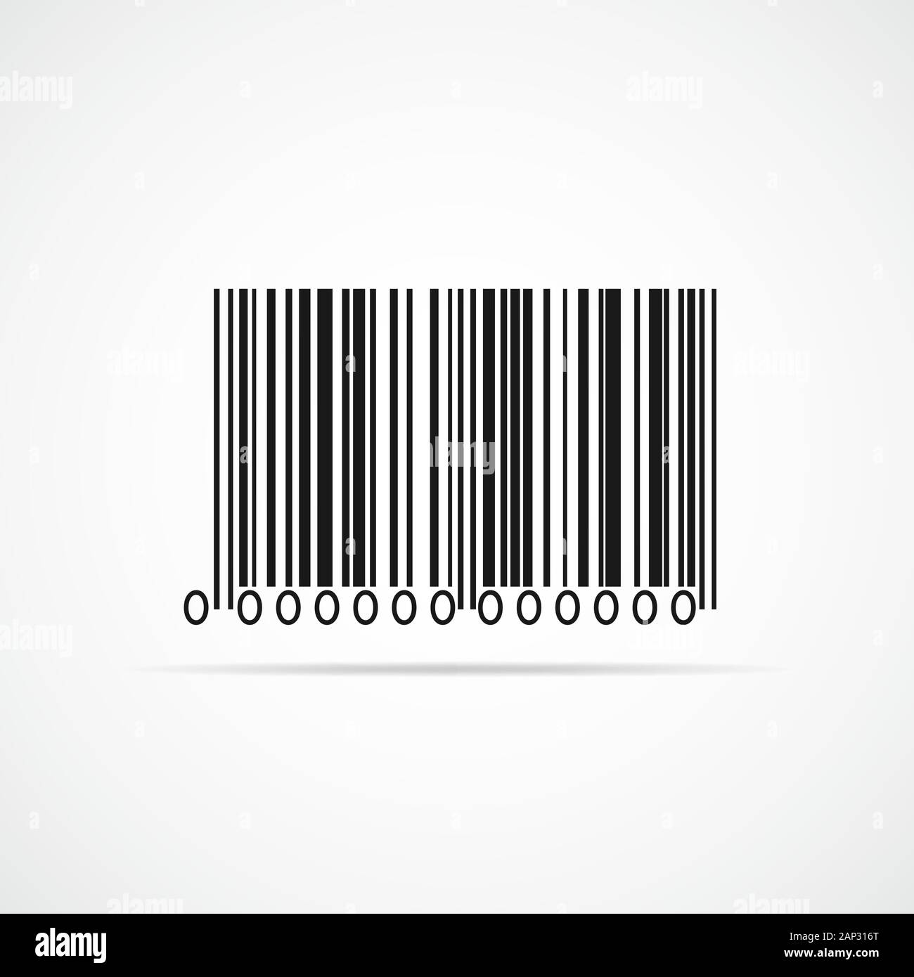 Barcode icon isolated on light background. Vector illustration. Black ...