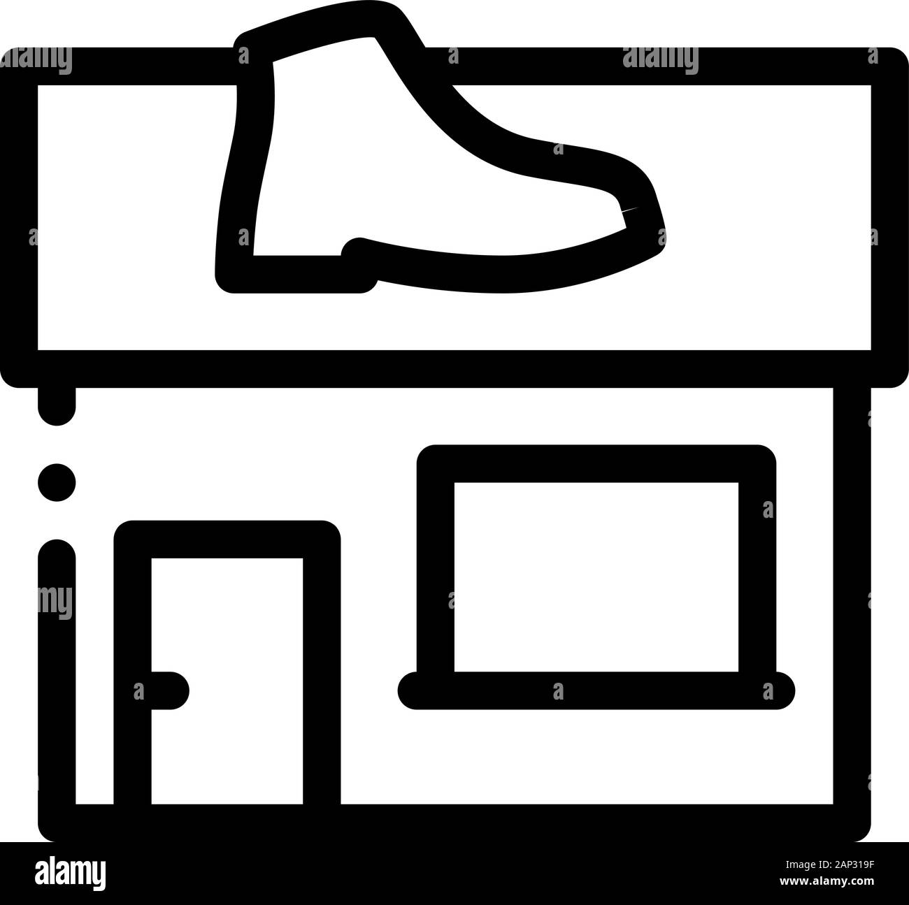 Shoe Repair Build Icon Vector Outline Illustration Stock Vector Image ...