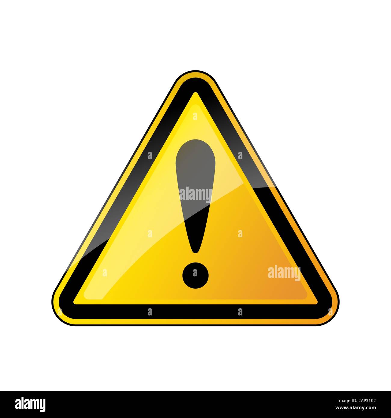 Warning danger sign. Vector illustration. Warning triangle sign with ...
