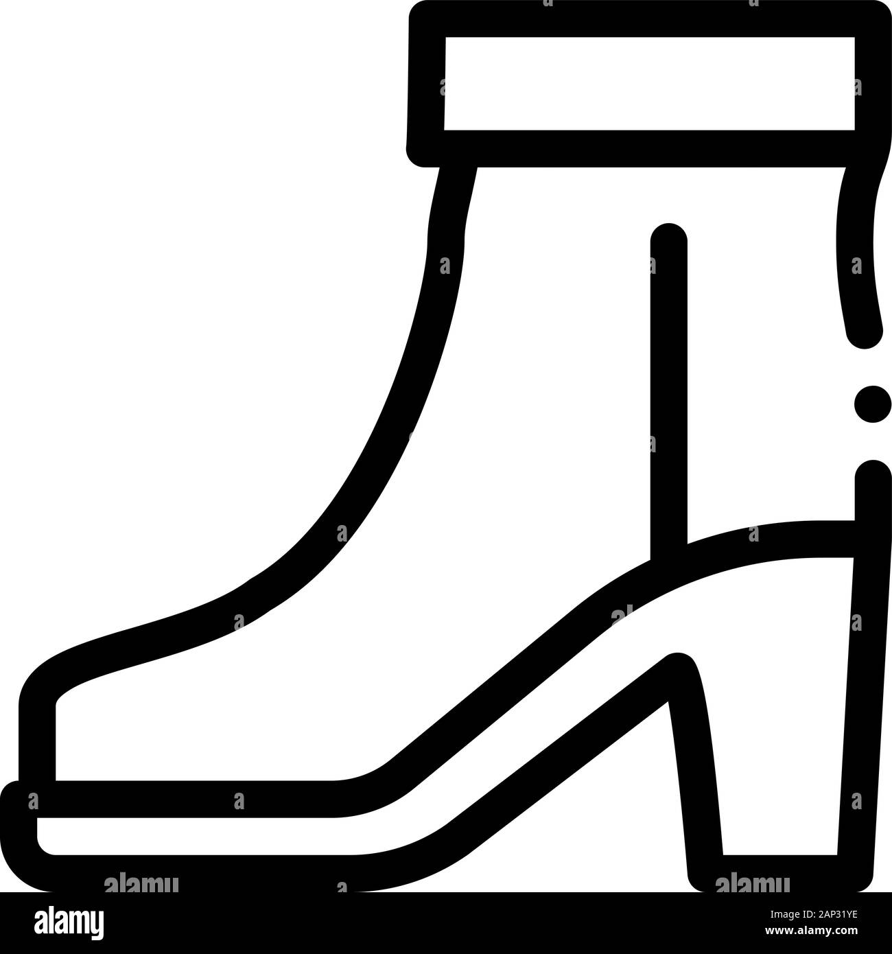 Boot Shoe Icon Vector Outline Illustration Stock Vector Image & Art Alamy