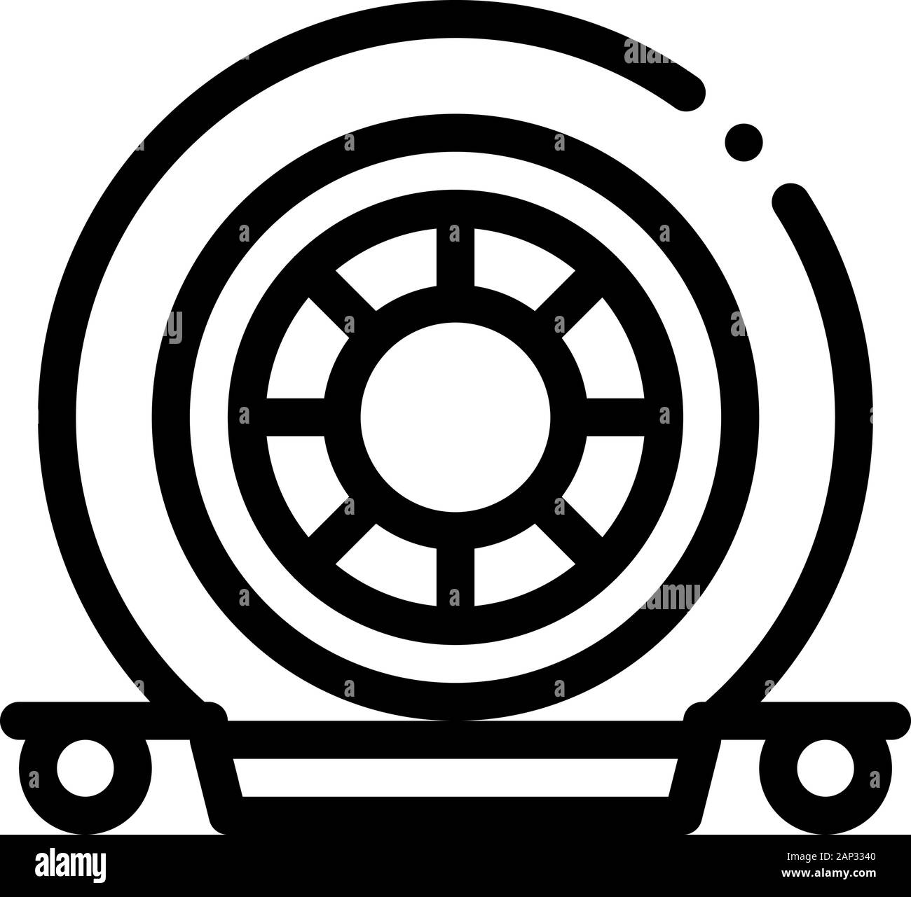 Evacuation Tool Icon Vector Outline Illustration Stock Vector Image