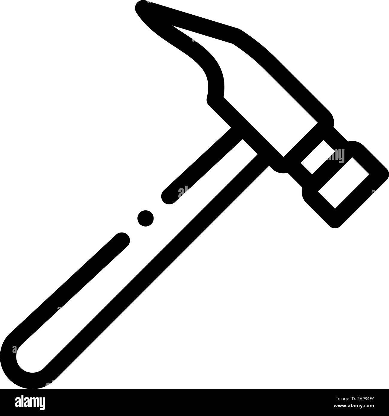 Shoe Fix Hammer Icon Vector Outline Illustration Stock Vector Image ...