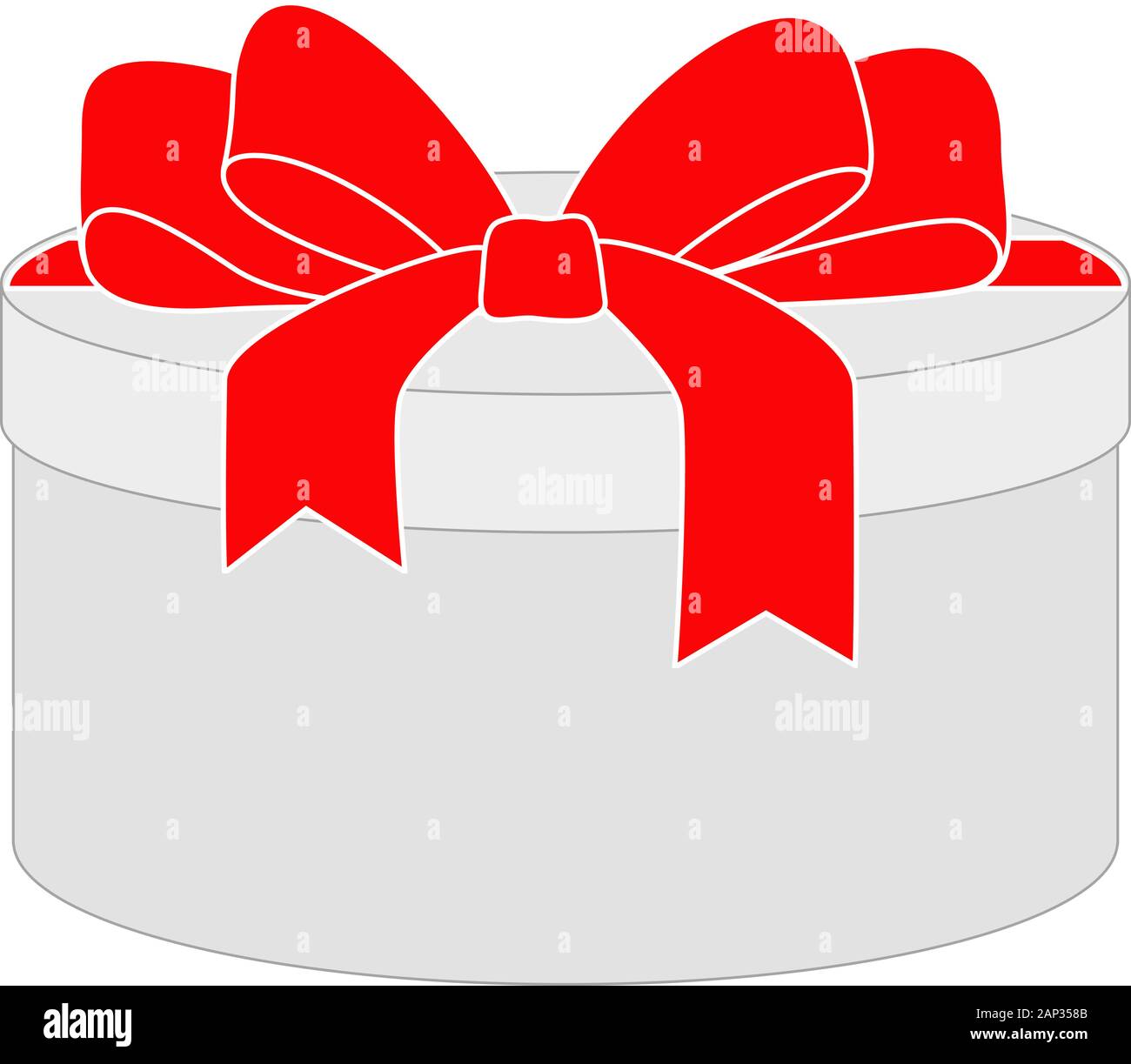 Gift box with red ribbon and bow Stock Vector Images - Alamy