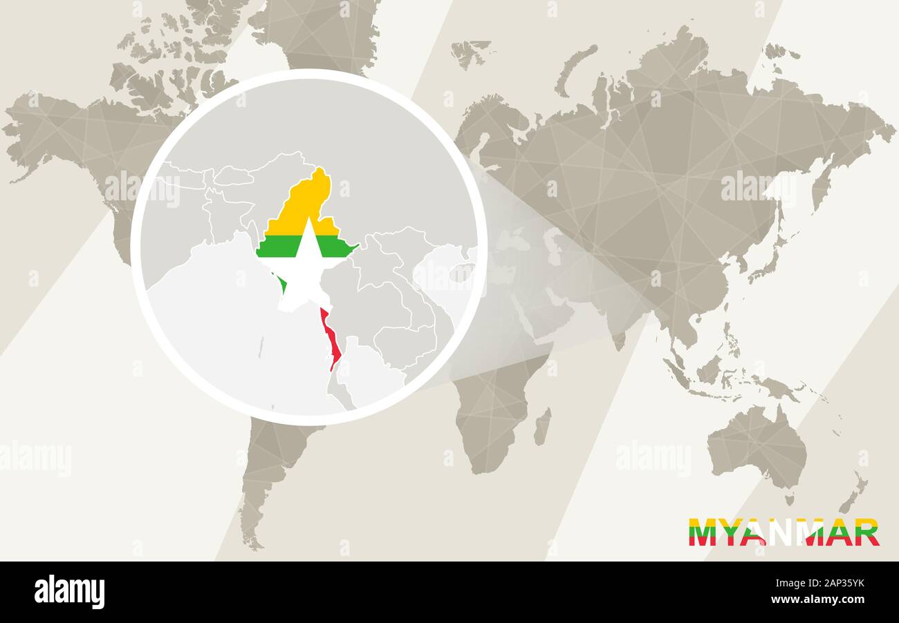 Myanmar map hires stock photography and images Alamy