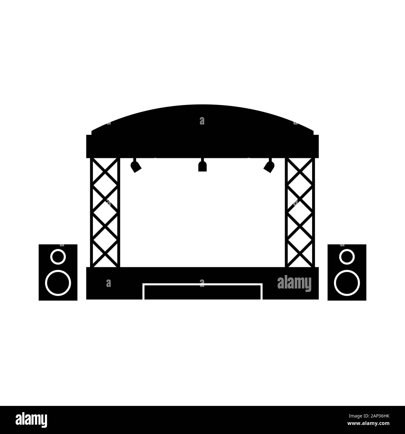 Concert stage icon simple design. Vector eps10 Stock Vector