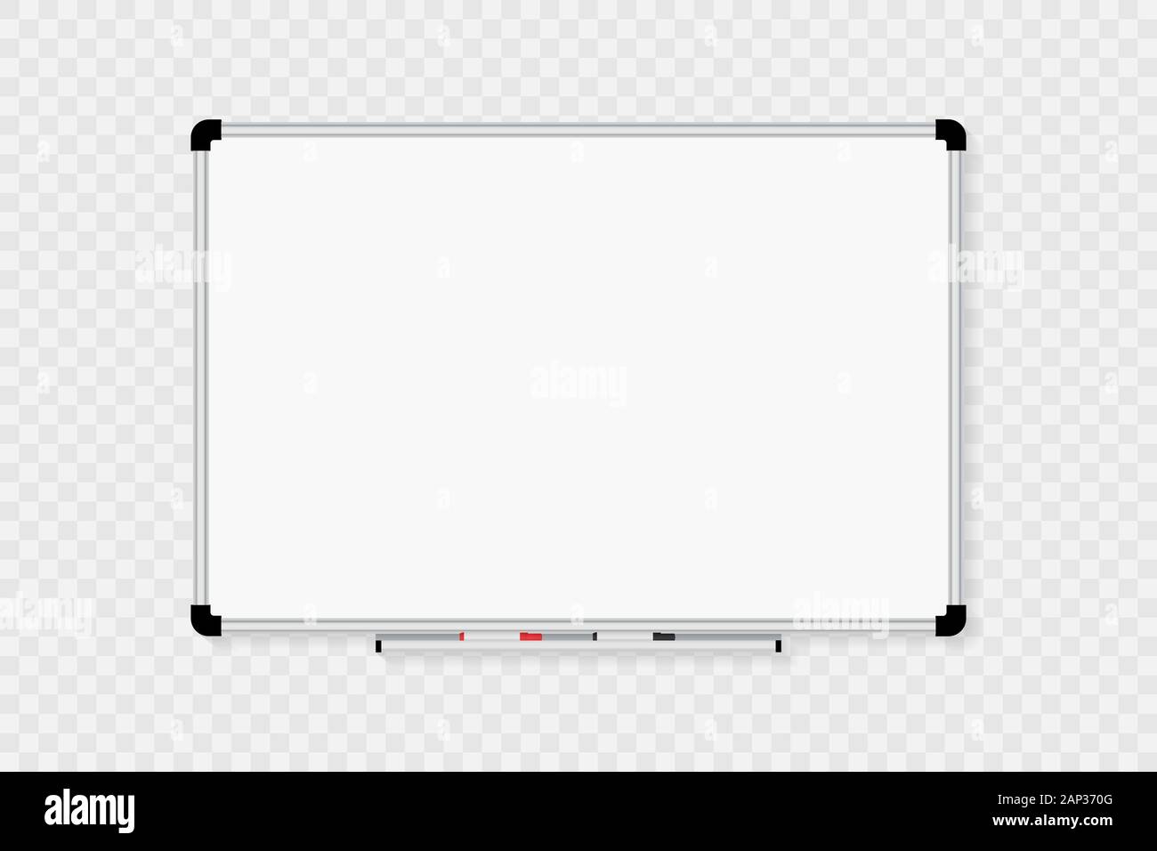 Whiteboard isolated on transparent background. Vector eps10 Stock Vector