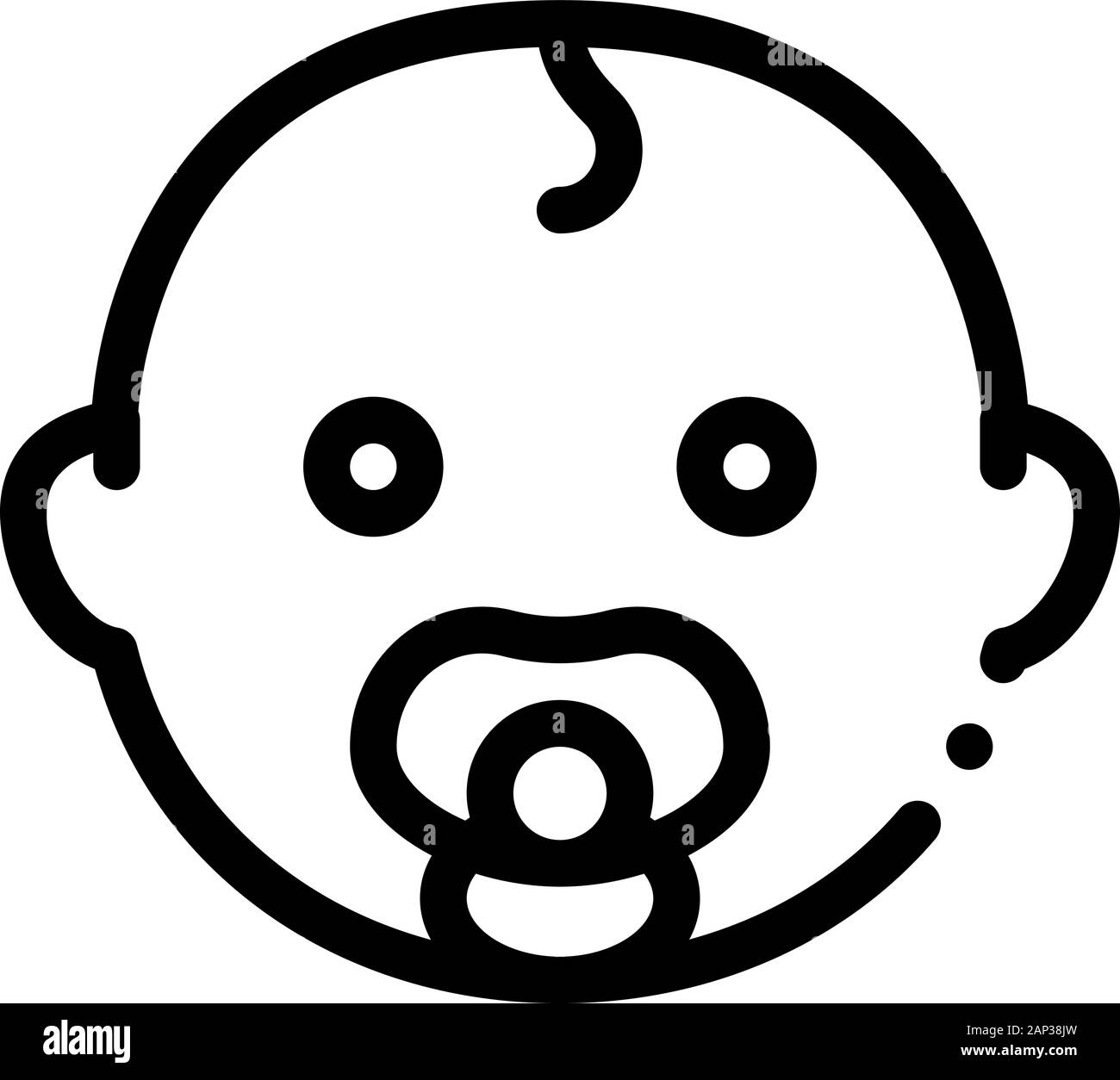 Baby Child Head Icon Vector Outline Illustration Stock Vector Image & Art -  Alamy