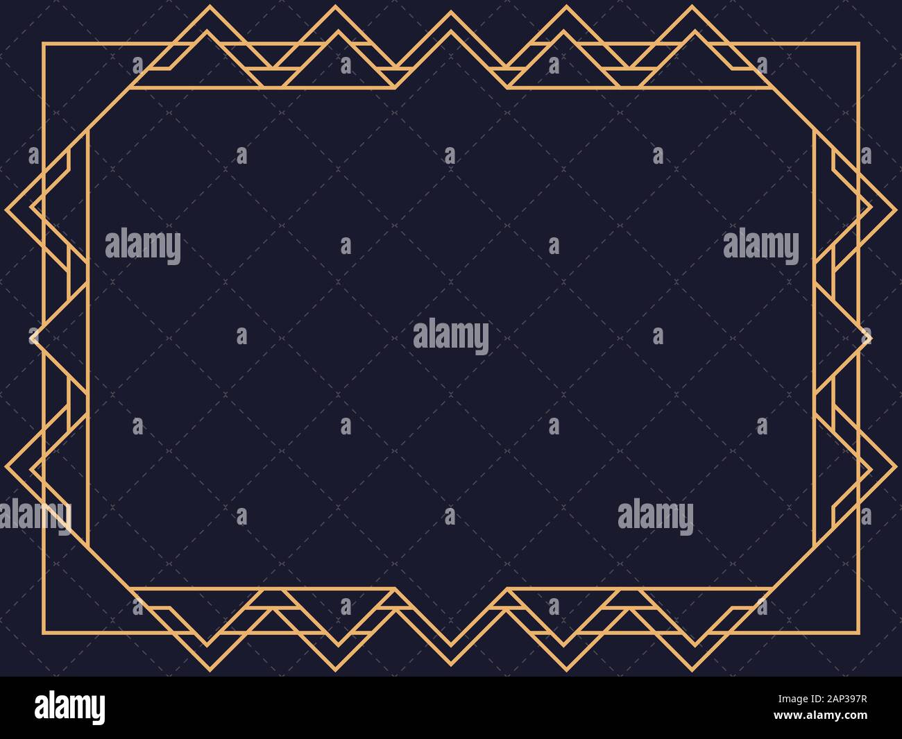 Art Deco Frame Vintage Linear Border Design A Template For Invitations Leaflets And Greeting Cards The Style Of The 19s And 1930s Vector Illust Stock Vector Image Art Alamy