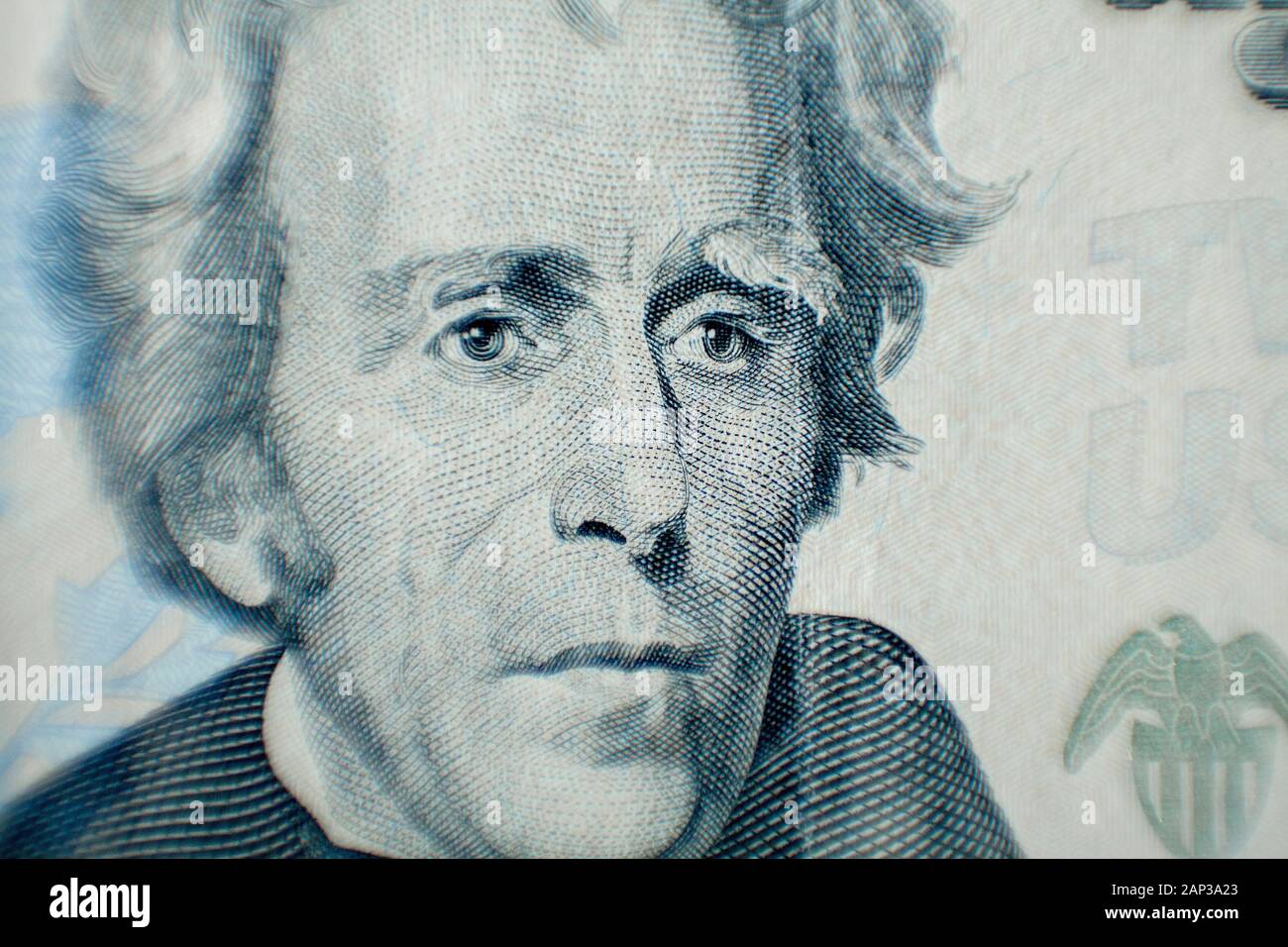 Andrew Jackson as depicted on the US 20 Dollar Bill Stock Photo Alamy