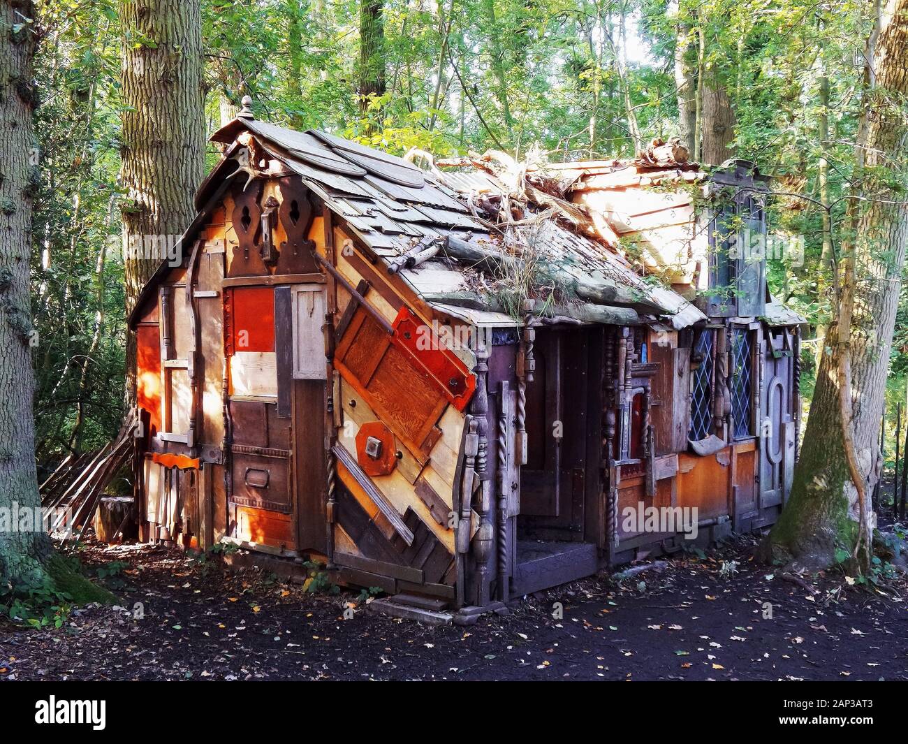 old derelict hut in forest Stock Photo - Alamy, image size:1300x1065