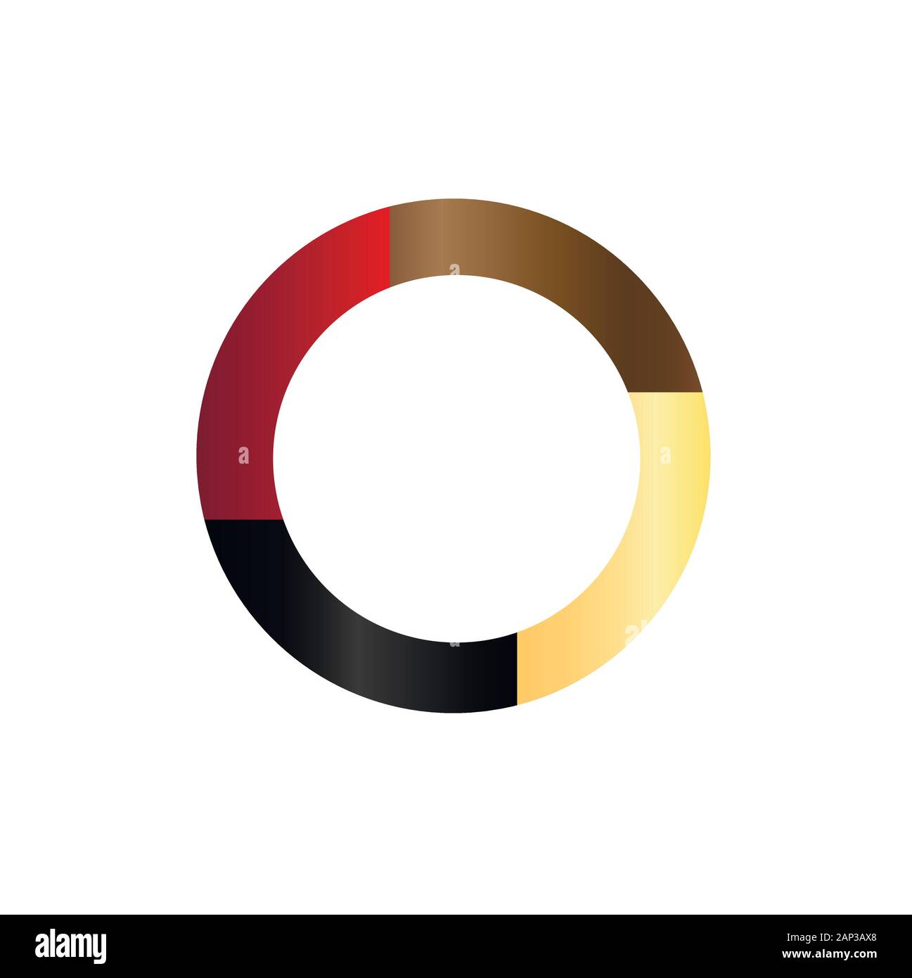 Gradient Chart Circular Four-part circular gradient business chart infographics. Analysis and ...