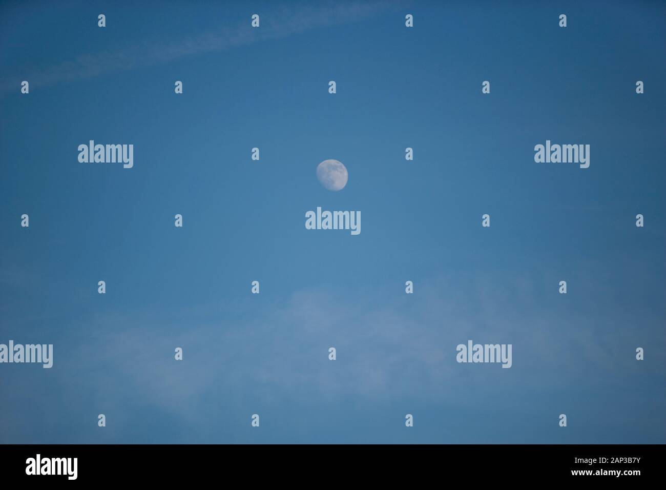 Moon in sky during day Stock Photo