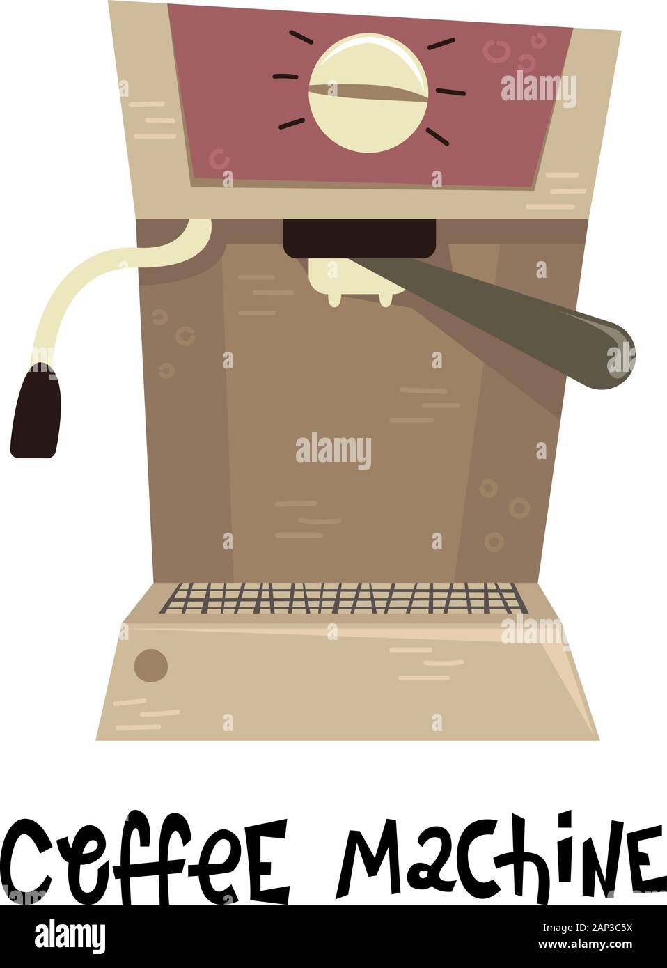 Flat vector coffee machine. Alternative methods of brewing coffee