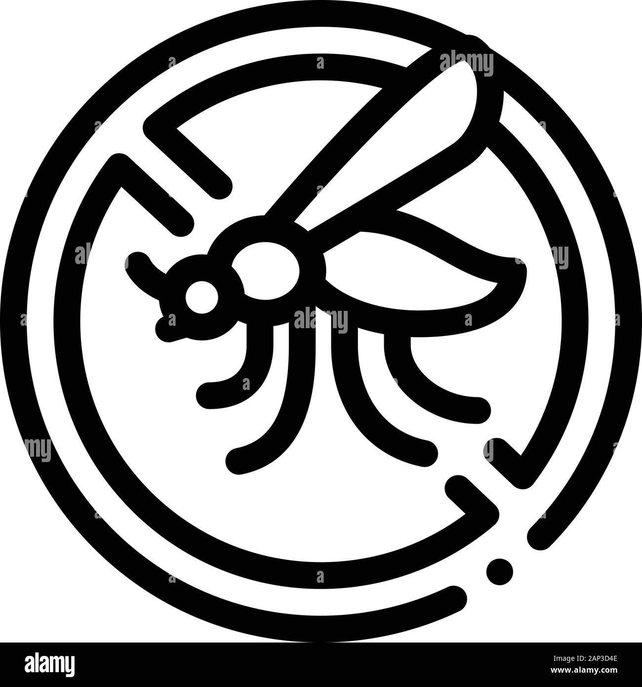 Crossed Mosquito Icon Vector Outline Illustration Stock Vector Image ...