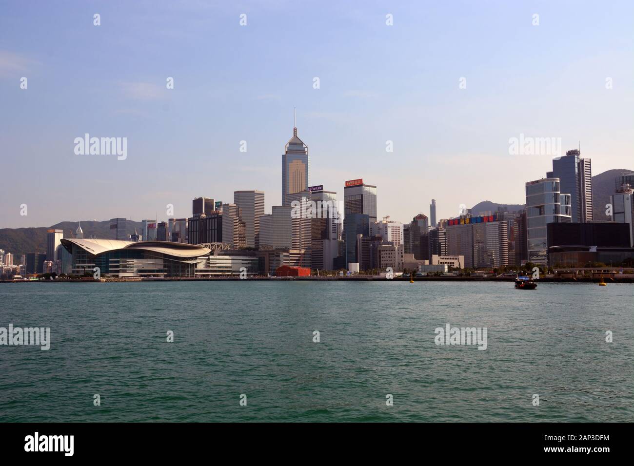 The Hong Kong skyline from Victoria Harbour Stock Photo - Alamy