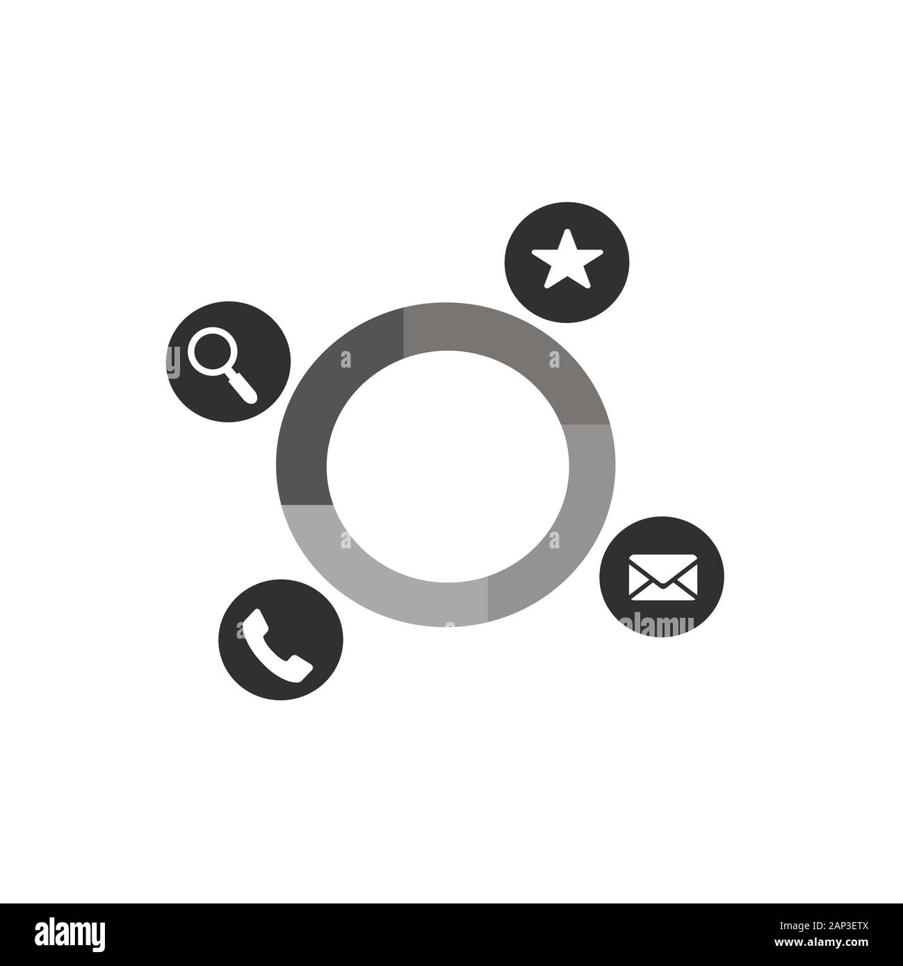 Pie chart with icons, business infographics Stock Vector Image & Art ...