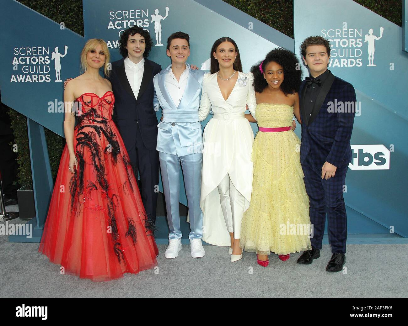 19 January 2020 - Los Angeles, California - Cara Buono, Finn Wolfhard ...