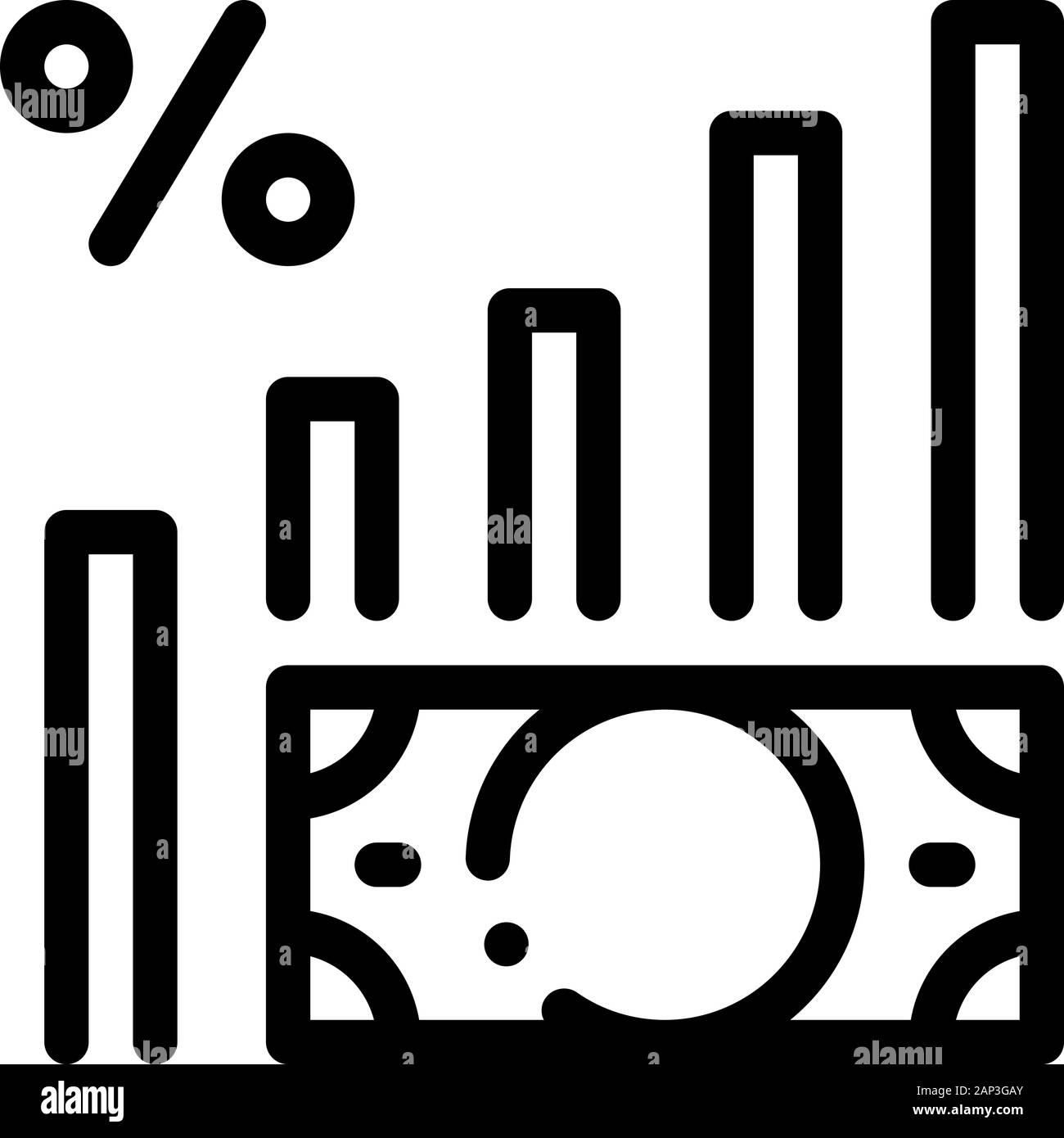 Money Infographic Icon Vector Outline Illustration Stock Vector Image ...