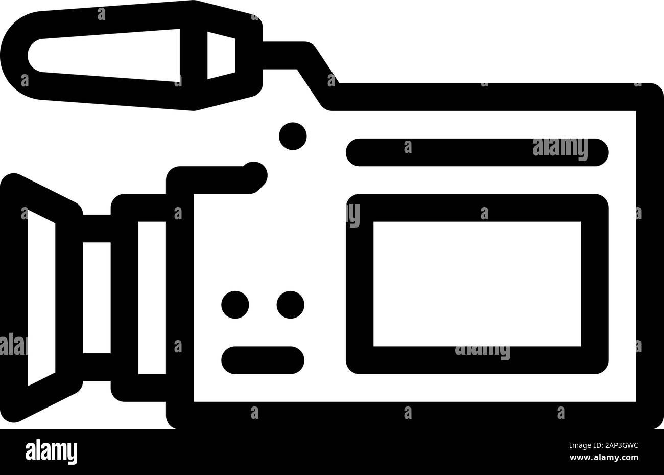Video Camera Tool Icon Vector Outline Illustration Stock Vector Image ...