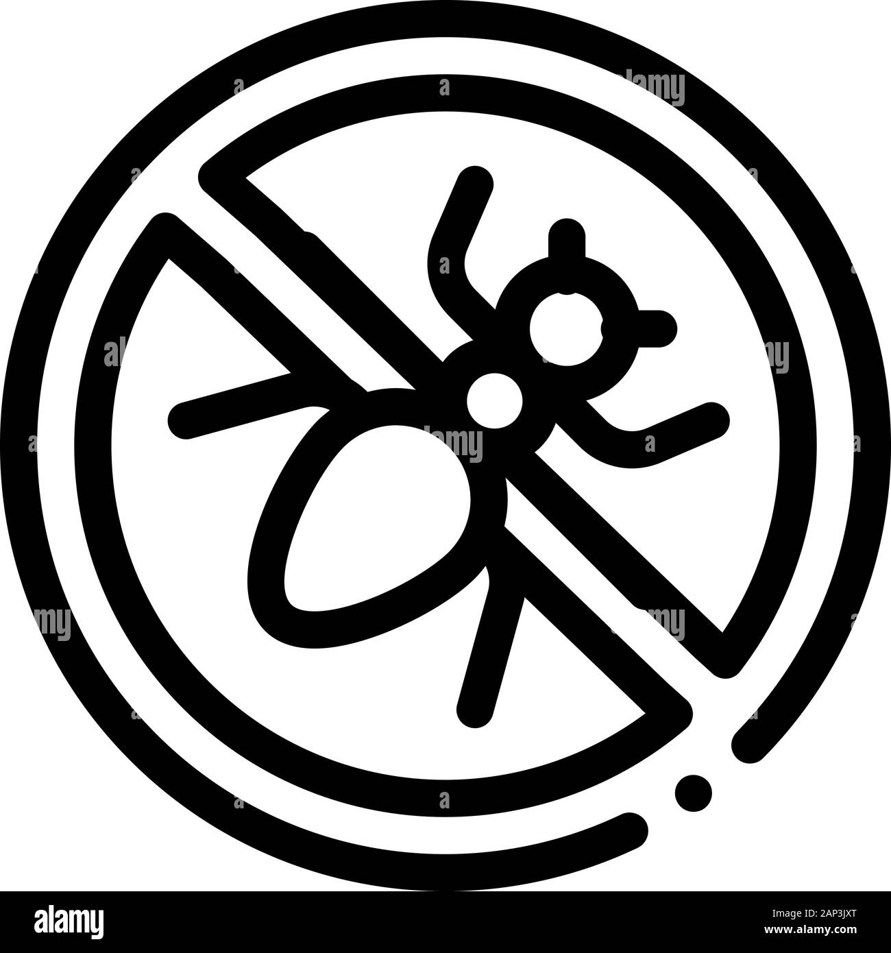 Crossed Mosquito Icon Vector Outline Illustration Stock Vector Image ...