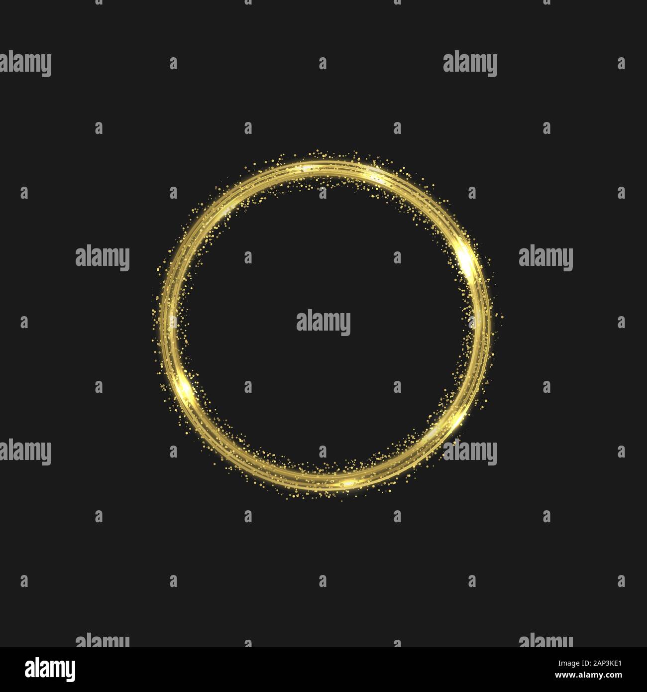 Golden abstract shape Stock Vector