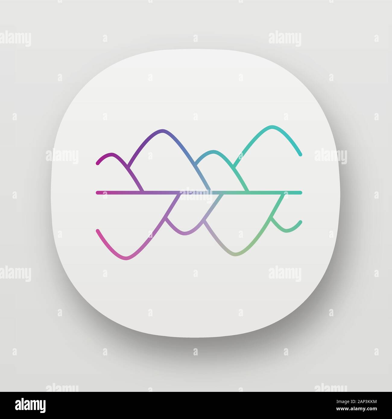 Music frequency level app icon. UI/UX user interface. Vibration, noise  level curve. Sound waves, waveform. Digital soundwaves, soundtrack rhythm.  Web Stock Vector Image & Art - Alamy