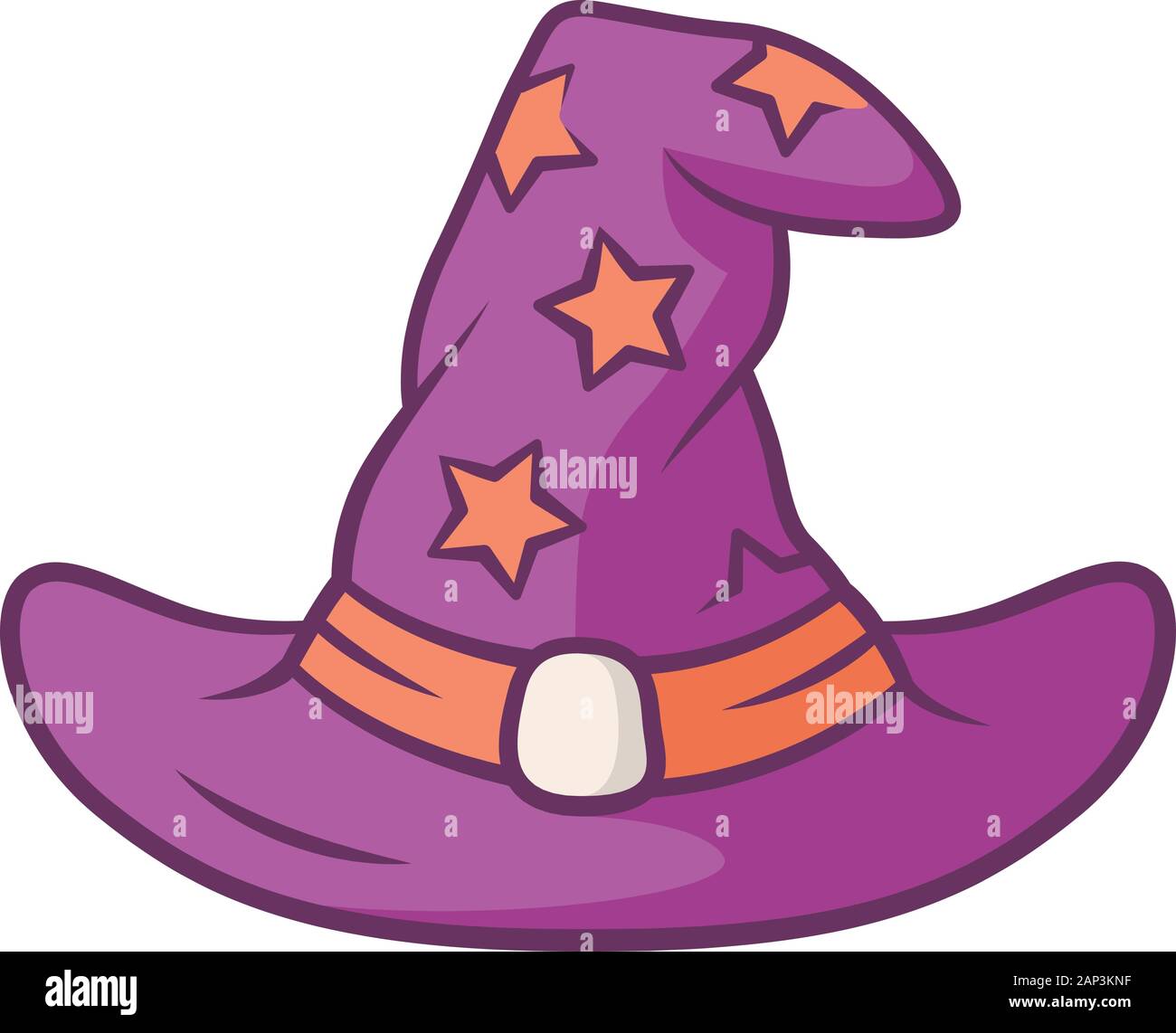 Wizard hat purple color icon. Witch magic cap. Magician, sorceress cap.  Halloween costume accessory. Witchcraft, sorcery fantasy item. Wicked wizard  o Stock Vector Image & Art - Alamy