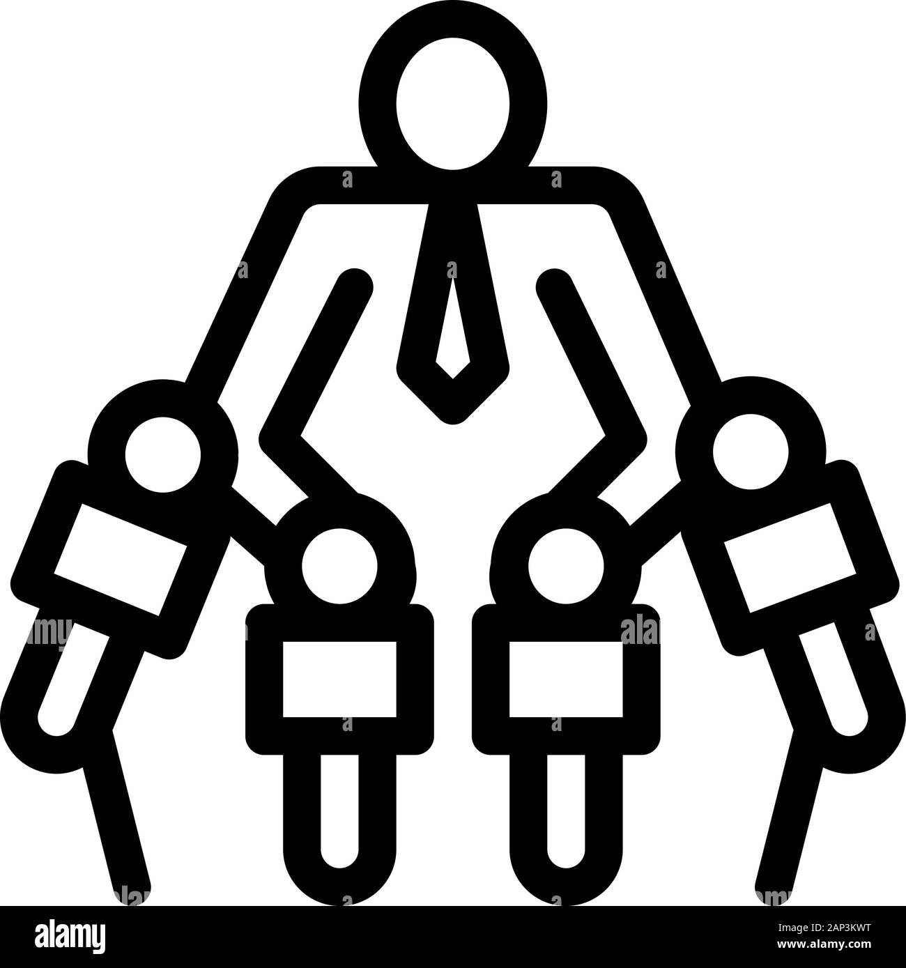 Man Interview Icon Vector Outline Illustration Stock Vector Image & Art ...