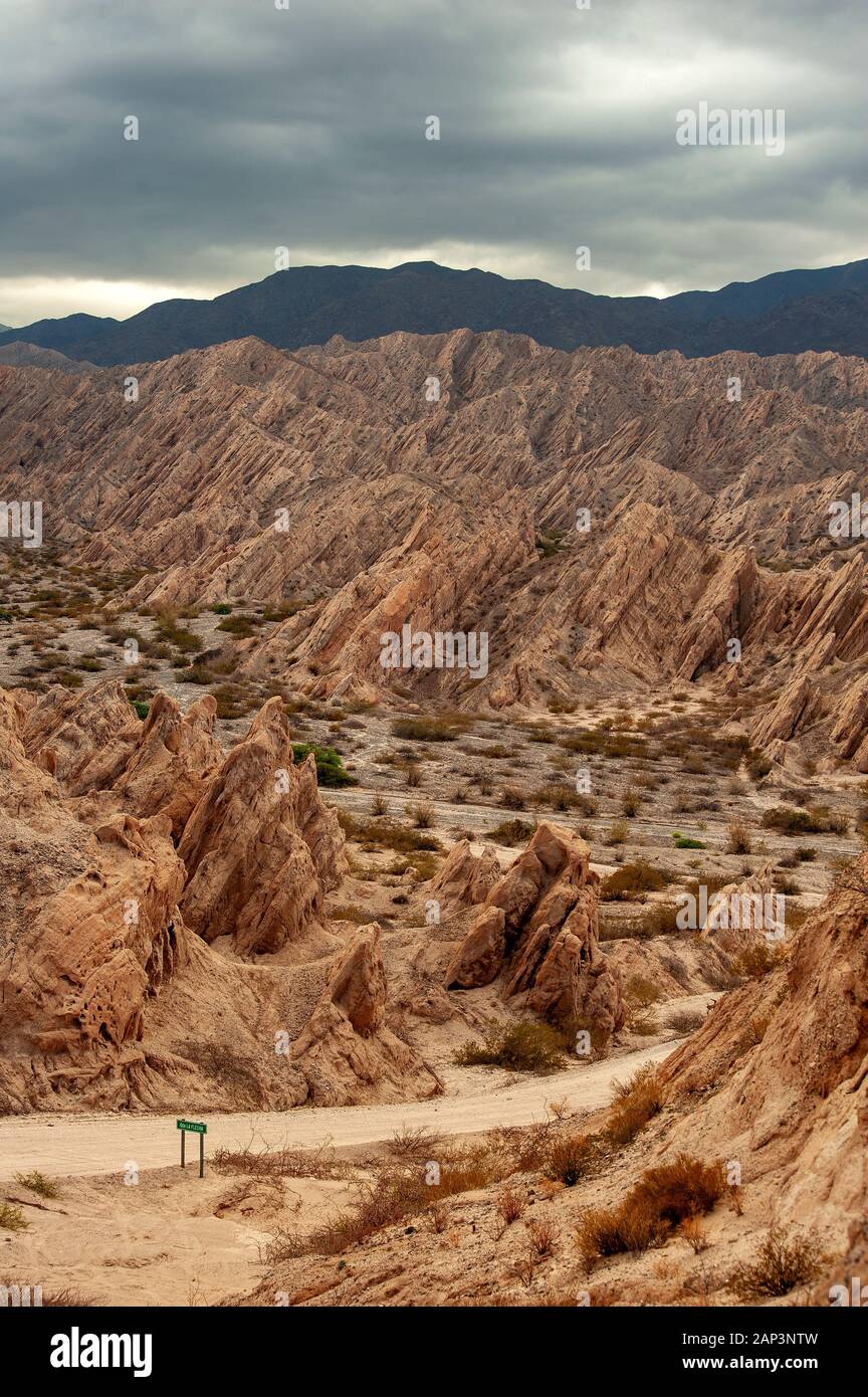 Quebrada De Las Flechas On The Ruta 40 Angastaco Argentina Stock Photo Alamy