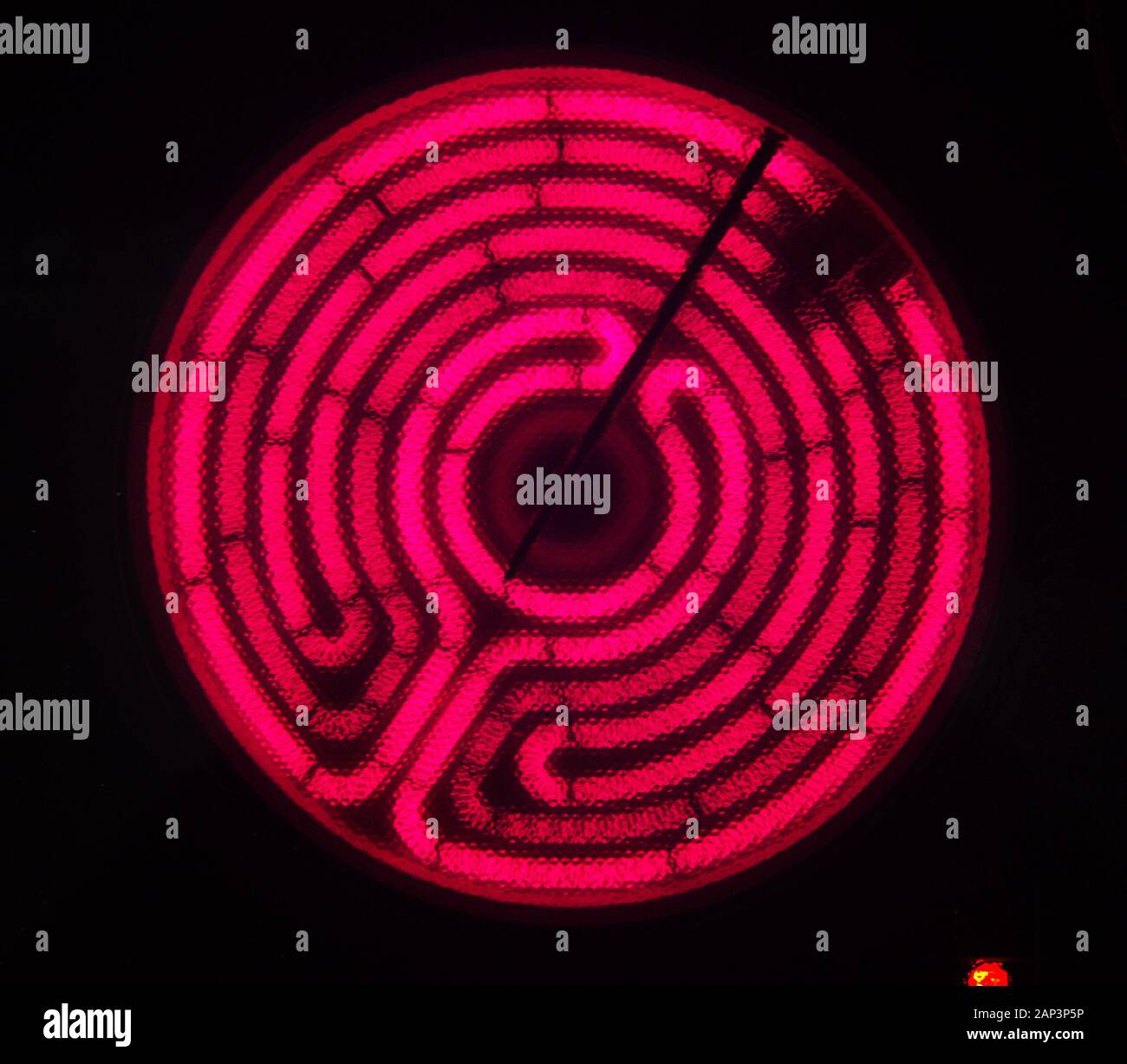 The included electric oven burns red in kitchen Stock Photo Alamy