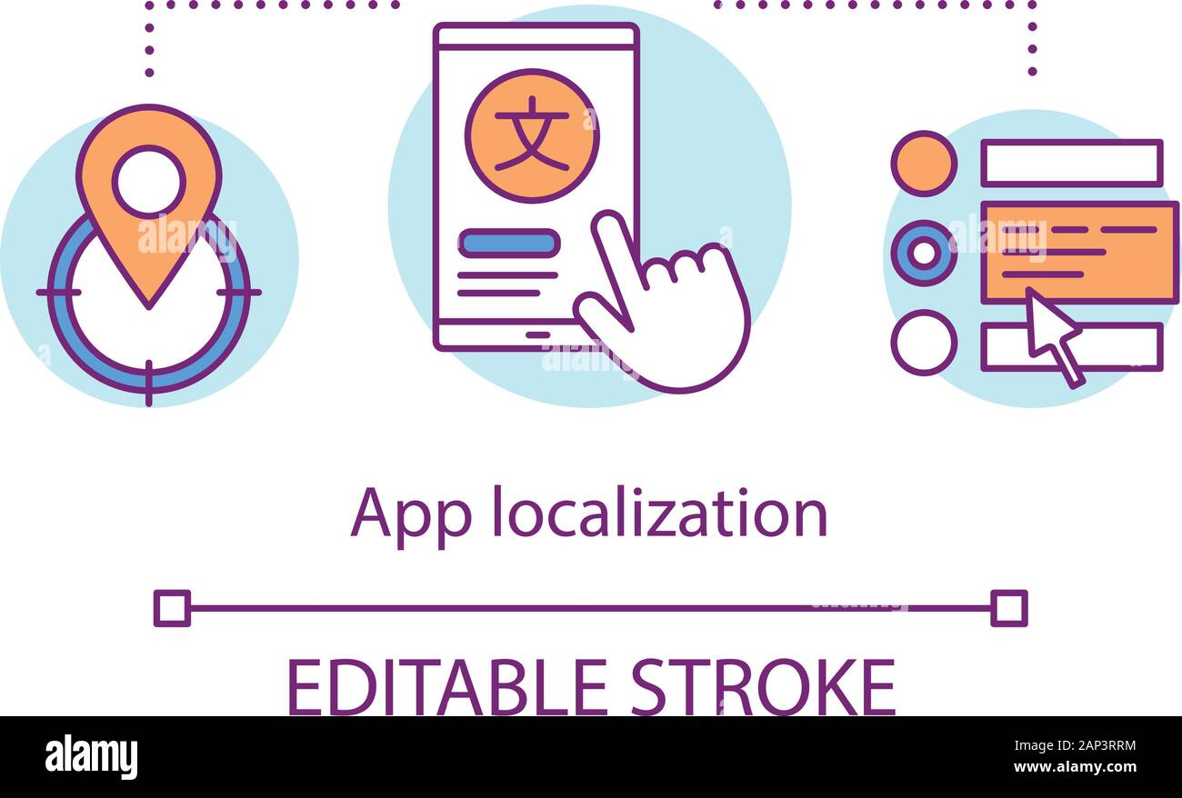 Translation Services Concept Icon Application Localization Idea