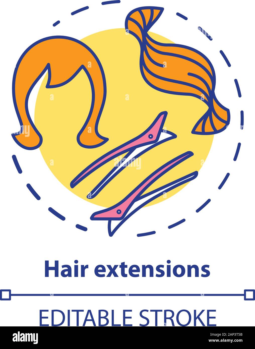 hair extensions icon