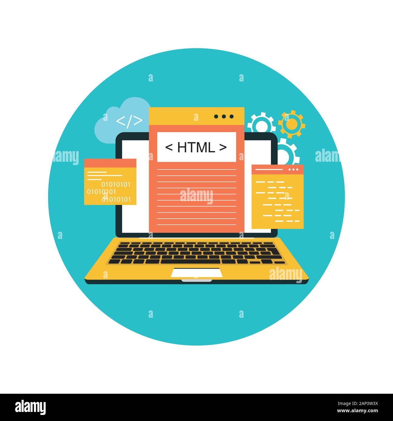 Coding programming stock illustration Stock Photo - Alamy